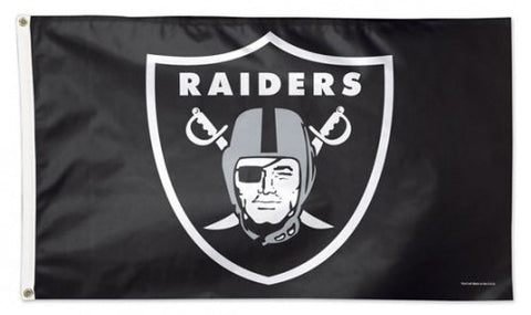 Las Vegas Raiders Official NFL Football DELUXE-EDITION Team 3'x5' Flag - Wincraft Inc.
