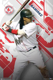 Manny Ramirez "Machine"  Boston Red Sox MLB Action Poster - Costacos 2008
