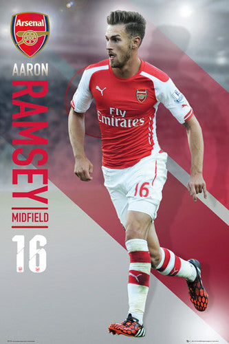 Aaron Ramsey "Superstar" Arsenal FC Soccer Superstar Action Poster - GB Eye 2015