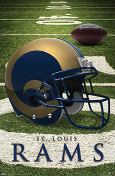 St. Louis Rams Official NFL Helmet Logo Poster - Costacos Sports