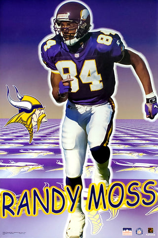 Randy Moss "Matrix" Minnesota Vikings NFL Action Poster - Starline 1999