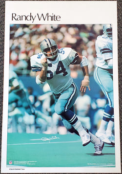 Randy White "Superstar" Dallas Cowboys Vintage Original NFL Poster - Sports Illustrated by Marketcom 1979