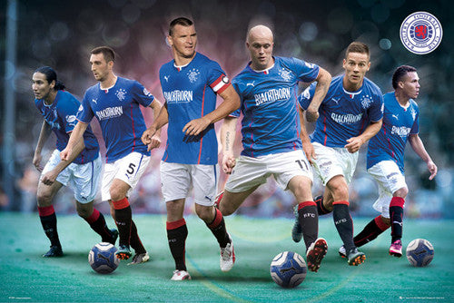 Glasgow Rangers "Six Stars" 2013-14 Soccer Action Poster - GB Eye (UK)