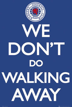 Glasgow Rangers "We Don't Do Walking Away" SPL Team Crest Logo Poster - GB Eye (UK)