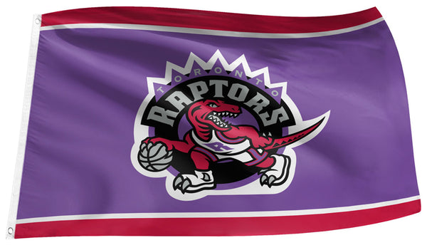 Toronto Raptors Hardwood Classic 1990s Purple-Dinosaur-Style NBA Basketball 3'x5' Banner FLAG - The Sports Vault