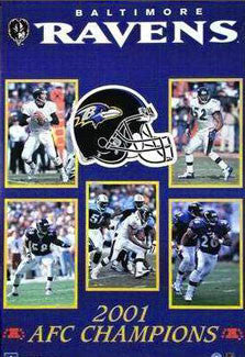 Baltimore Ravens 2001 AFC Champions Commemorative Collage Poster - Starline Inc.
