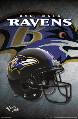 Baltimore Ravens Official NFL Football Team Helmet Logo Poster - Trends International
