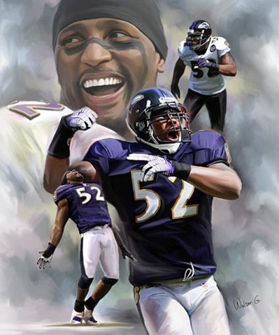 Ray Lewis "Ravenous" Baltimore Ravens Commemorative Poster Print - Wishum Gregory