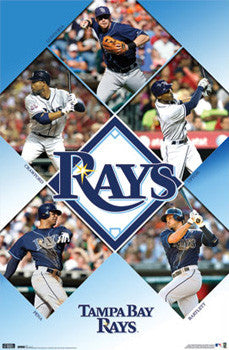 Tampa Bay Rays "Five-Stars" (2010) MLB Action Poster - Costacos Sports