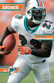Ronnie Brown Miami Dolphins NFL Superstar Action Poster - Costacos 2006