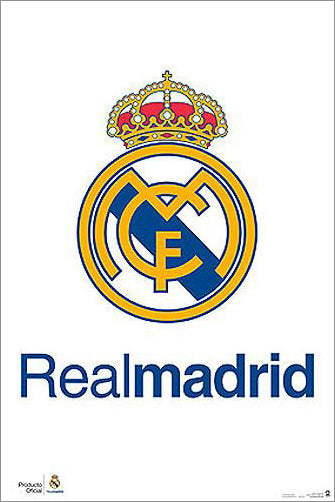 Real Madrid CF Official La Liga Team Crest Logo Poster - G.E. (Spain)