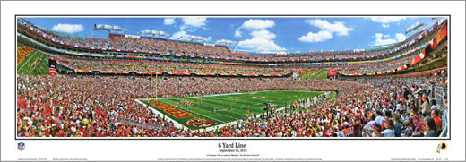 Washington Redskins "6 Yard Line" FedEx Field Panoramic Poster Print - Everlasting 2012