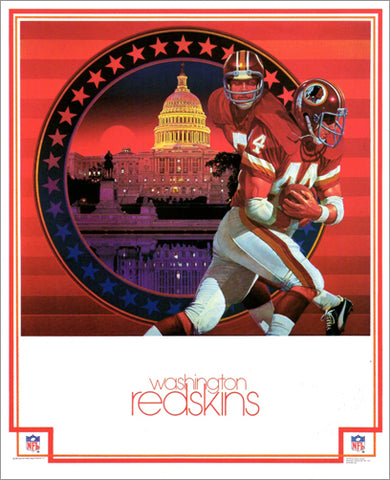 Washington Redskins NFL Theme Art Poster by Chuck Ren - DAMAC Inc. 1979-83