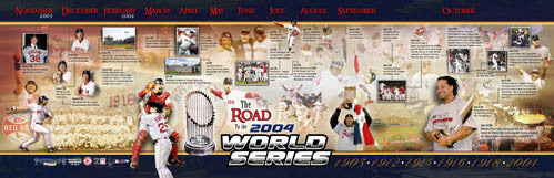 Boston Red Sox 2004 World Series Champions 8-Player-Action Commemorative  Poster - Costacos Sports