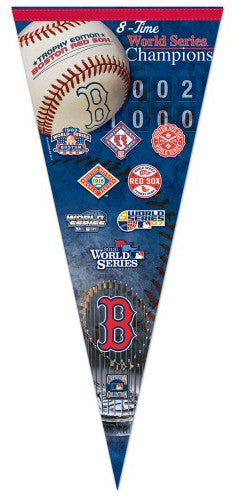 Boston Red Sox 8-Time World Champs EXTRA-LARGE Premium Pennant