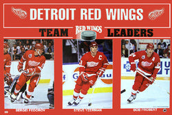 Detroit Red Wings "Team Leaders 1993" (Yzerman, Probert, Fedorov) Poster - Starline