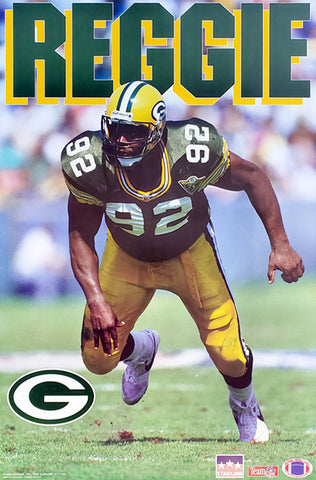 Reggie White "Action" Green Bay Packers NFL Action Poster - Starline 1993