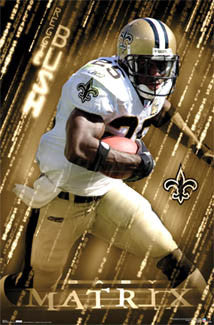 Reggie Bush "Baby Matrix" New Orleans Saints NFL Action Poster - Costacos 2006