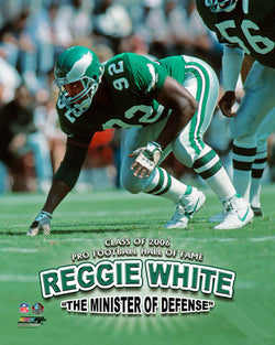 Reggie White "Minister of Defense" (c.1990) Philadelphia Eagles Poster Print - Photofile Inc.