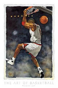 The Art of Basketball "Reverse Jam" by Glen Green Poster Print - CAP Publications