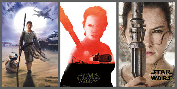 COMBO: Star Wars The Force Awakens REY 3-Poster Combo Set - Trends International