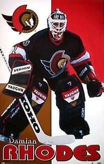 Damian Rhodes "Action" Ottawa Senators Poster - Norman James Corp. 1997