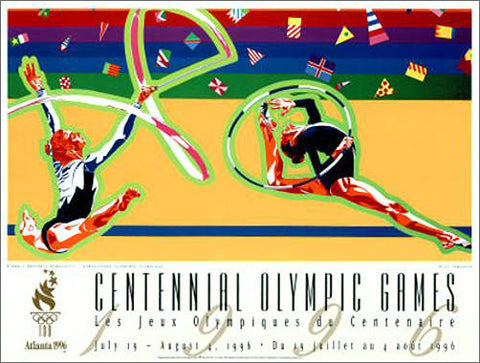 Atlanta 1996 Olympics Rhythmic Gymnastics Official Event Poster - Fine Art Ltd.