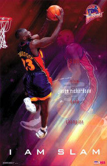 Jason Richardson "I Am Slam" Golden State Warriors Poster - Starline 2002