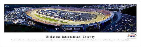Richmond International Raceway Race Night (2006 Crown Royal 400) Aerial Panoramic Poster Print - Blakeway