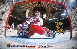 Mike Richter "Netcam" New York Rangers NHL Hockey Poster - T.I.L. 1999
