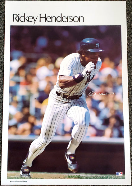 New York Yankees Rickey Henderson Negative Print from 1985-1989