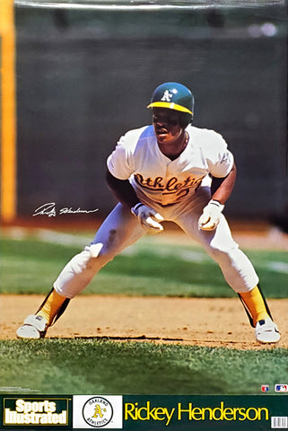 Rickey Henderson Leadoff Oakland A's Sports Illustrated Signature Series  Poster - Marketcom 1990