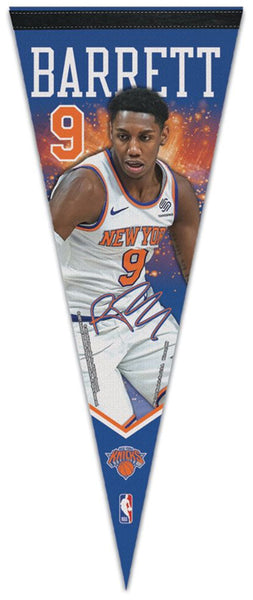 RJ Barrett New York Knicks Signature-Series Premium Felt NBA Collector's Pennant - Wincraft