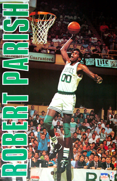 Robert Parish Boston Garden Slam Boston Celtics NBA Action Poster - Starline Inc. 1992