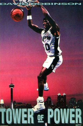 David Robinson "Tower of Power" San Antonio Spurs Poster - Costacos Brothers 1991