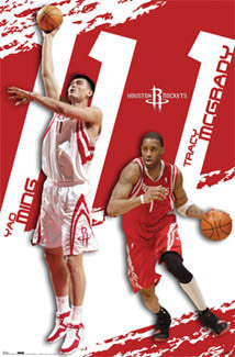Houston Rockets "The Ones" (Yao Ming, Tracy McGrady) Poster - Costacos 2006
