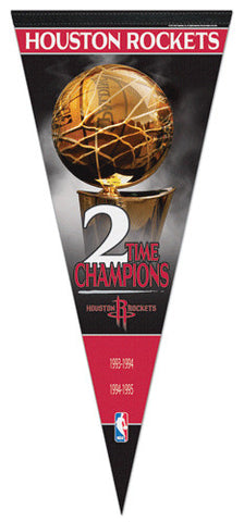 Houston Rockets 2-Time Champions EXTRA-LARGE Premium Felt Pennant