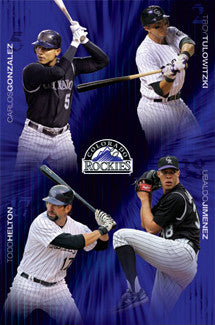 Colorado Rockies "Superstars" (2011) Poster (CarGo, Tulo, Ubaldo, Helton) - Costacos Sports