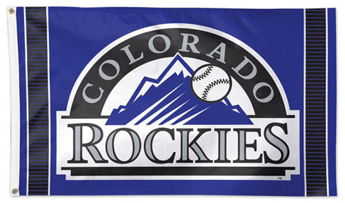 Colorado Rockies Official MLB Baseball 3'x5' Deluxe-Edition Flag - Wincraft Inc.