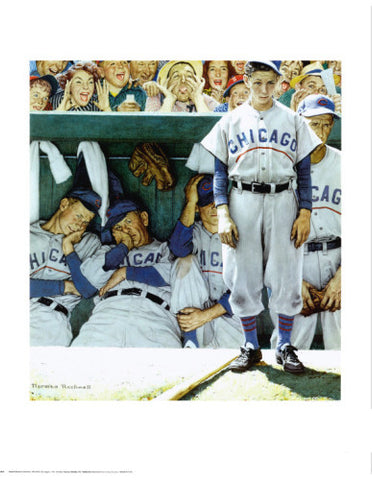 Classic Baseball "The Dugout" by Norman Rockwell Premium Poster - Shorewood Fine Art
