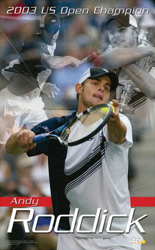 Andy Roddick "Champion" Tennis Poster - Ace Authentic 2004