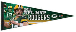 Aaron Rodgers 2011 NFL MVP Premium Felt Commemorative Pennant LE /2011