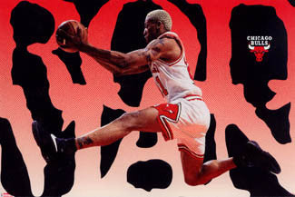 Dennis Rodman "Airborn" Chicago Bulls Posters - Costacos Brothers 1996