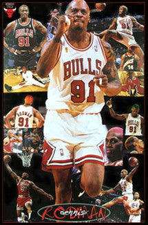 Dennis Rodman "Chicago Star" Chicago Bulls NBA Poster - Costacos 1997