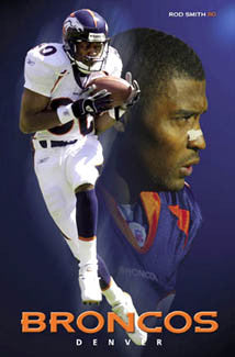 Rod Smith "Superstar" Denver Broncos Poster - Costacos 2004