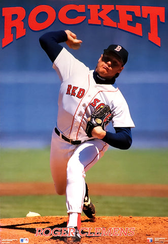 Roger Clemens "Rocket" Boston Red Sox MLB Action Poster - Costacos 1991