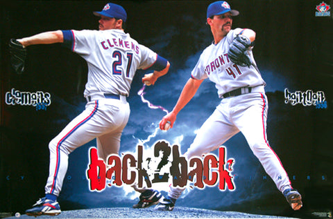 Roger Clemens and Pat Hentgen Back-2-Back Cy Young Winners Toronto Blue Jays Poster - Costacos 1998