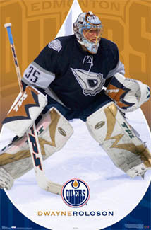 Dwayne Roloson "Roli" Edmonton Oilers Goalie NHL Hockey Poster - Costacos 2006