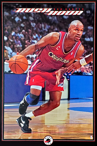Ron Harper "Rush Hour" Los Angeles Clippers NBA Basketball Action Poster - Nike Inc. 1993