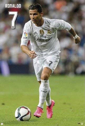 Cristiano Ronaldo "Ferocious" Real Madrid CF Official La Liga Football Action Poster - GB Eye